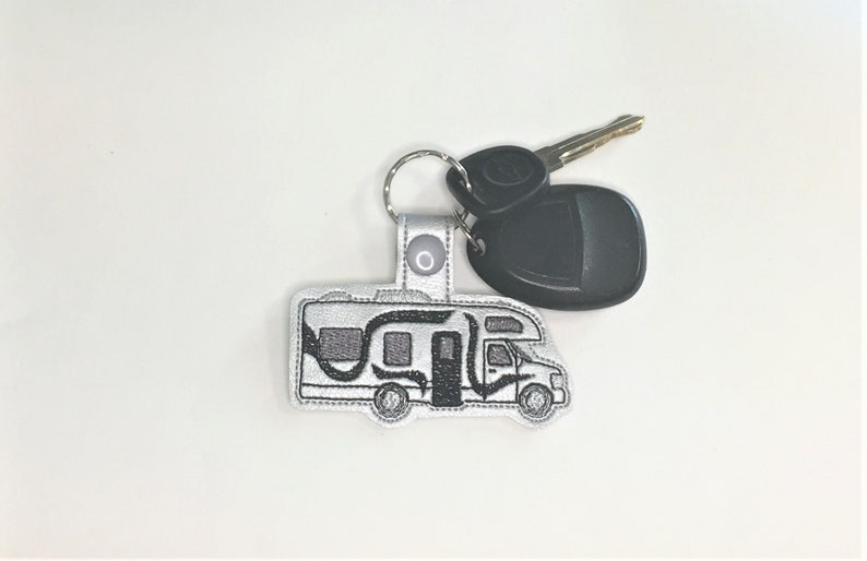 Gray RV Camper Key Chain Class C Motorhome Snap Tab Camping Etsy
