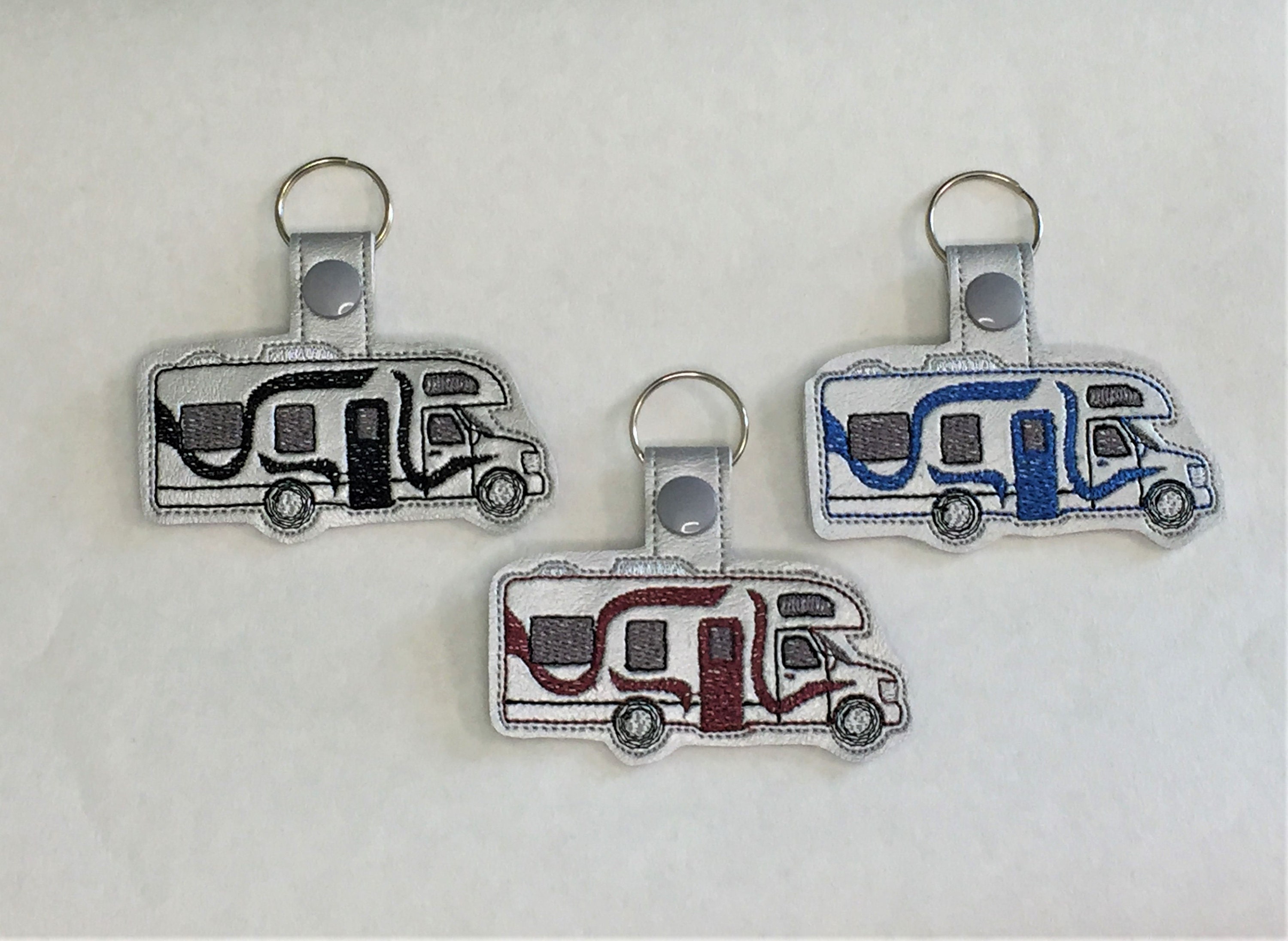 Gray RV Camper Key Chain Class C Motorhome Snap Tab Camping Etsy