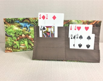 1 Portatartarjetas, Organizador de juegos de cartas de tela, Guardián de cartas para niños, Ayuda para la artritis, Regalo para hogares de ancianos, Parkinson, Relleno de medias, Pascua