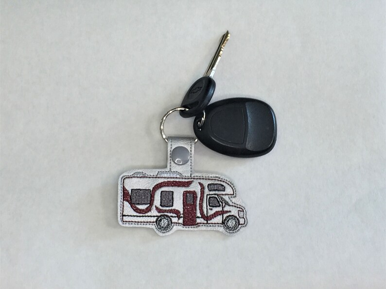Gray RV Camper Key Chain Class C Motorhome Snap Tab Camping Etsy