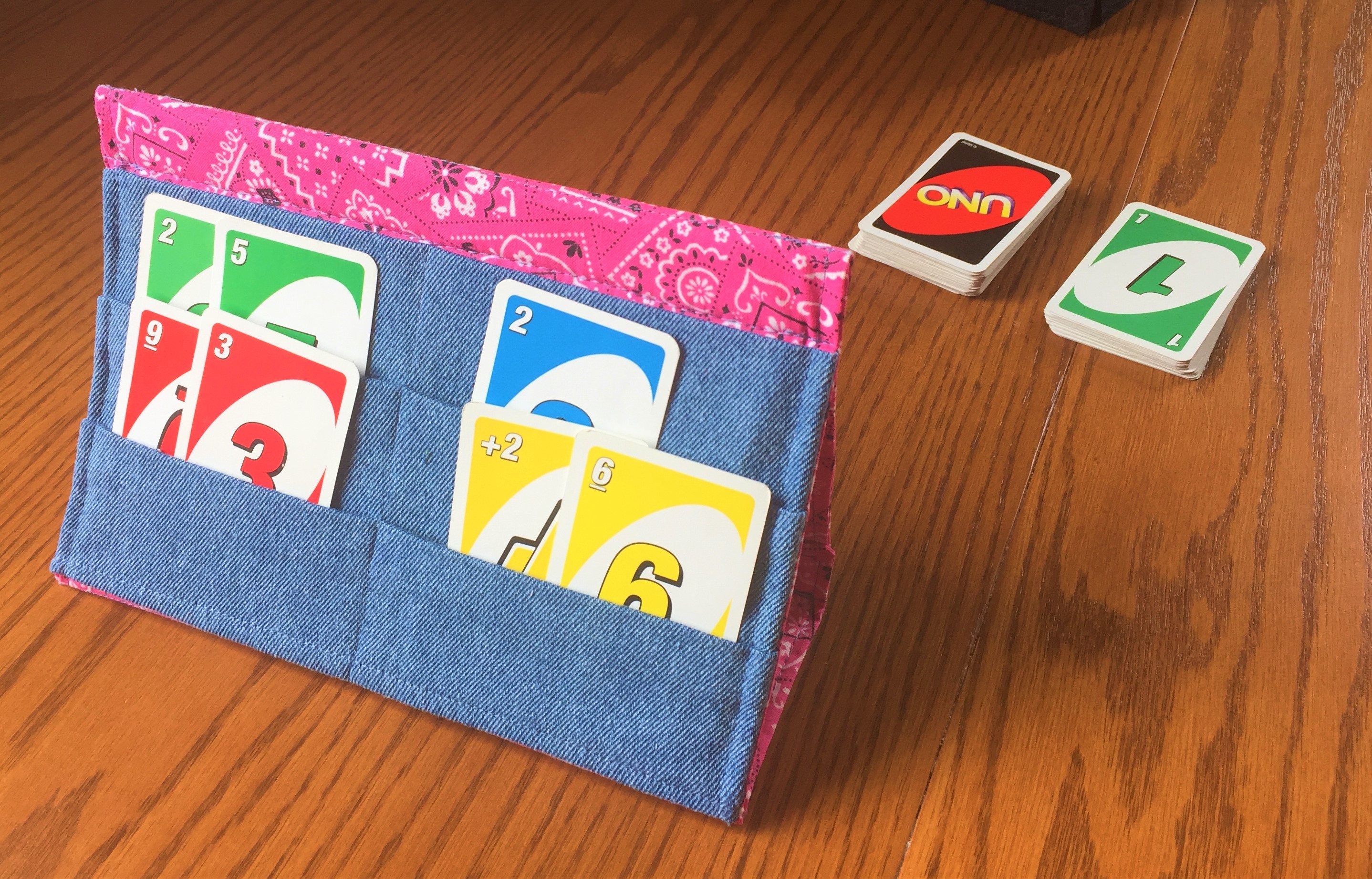 Card Holder Playing Card Holder Fabric Card Game Organizer Etsy