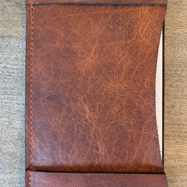 Bison Leather Index Card Holder 3 x 5