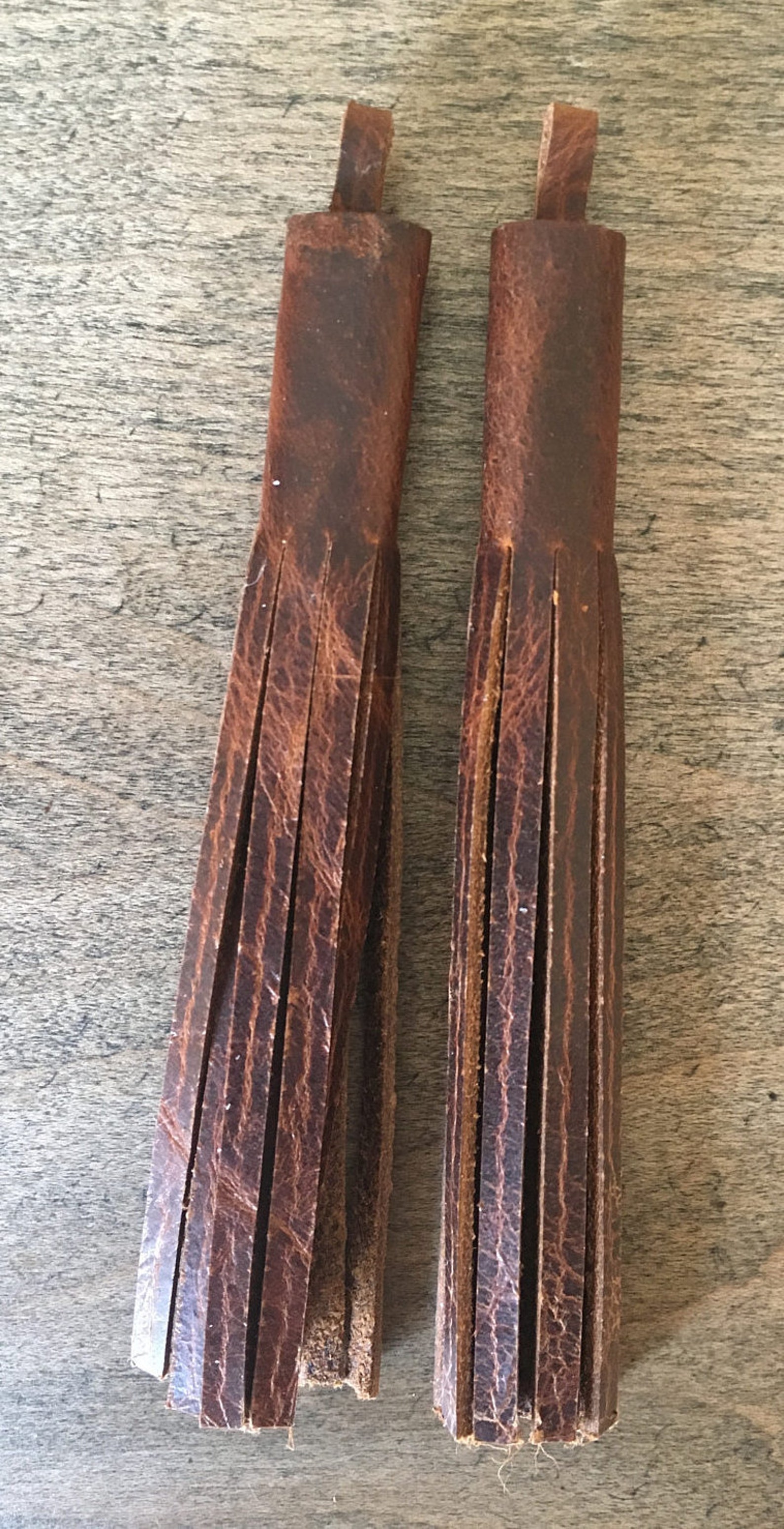 Bison Leather Tassel Zipper Pulls / Tassel Earrings / Tassel Etsy