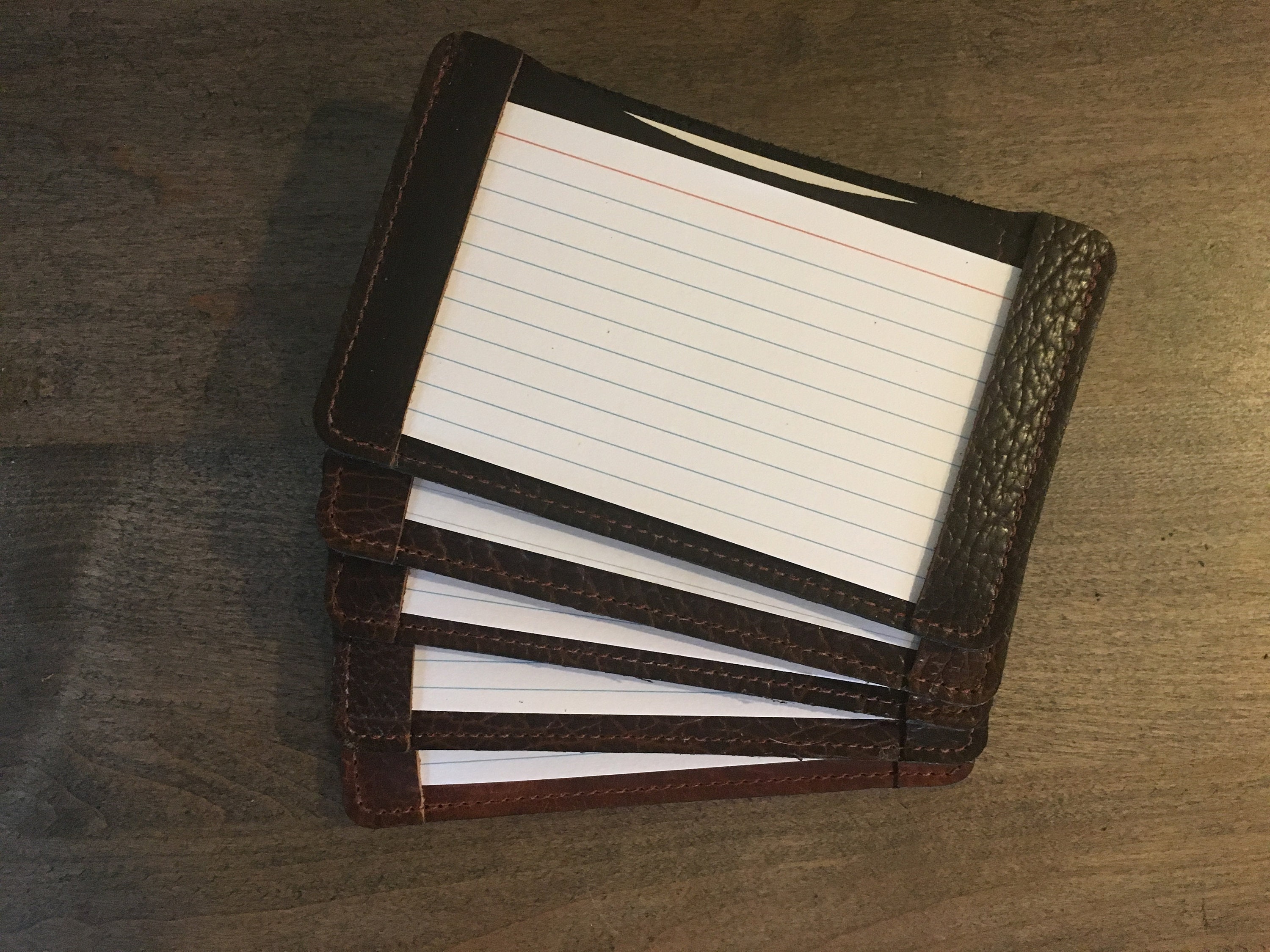 Leather Index Card Holder 3 x 5 Etsy
