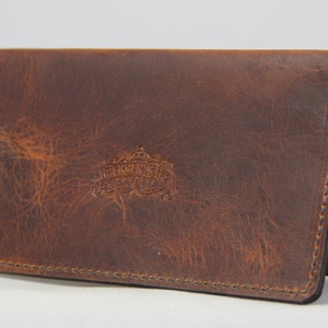 Bison Leather Checkbook Cover