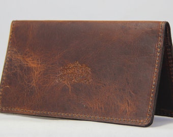 Bison Leather Checkbook Cover