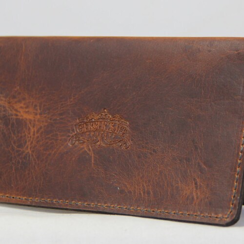 Bison Leather Checkbook Cover Limited Leather - Etsy