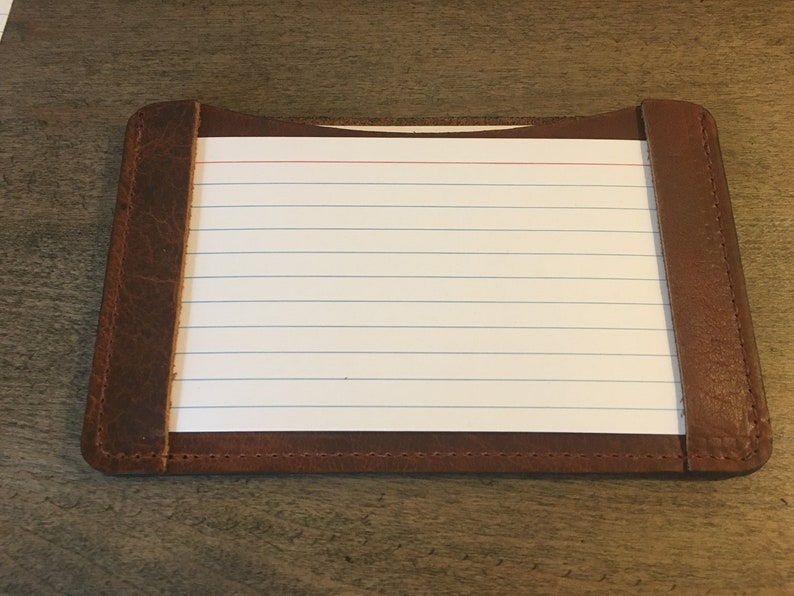 Bison Leather Index Card Holder 3 X 5 Etsy