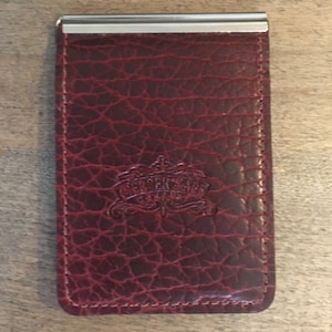 Porta carte di credito Bison Leather Money Clip Card