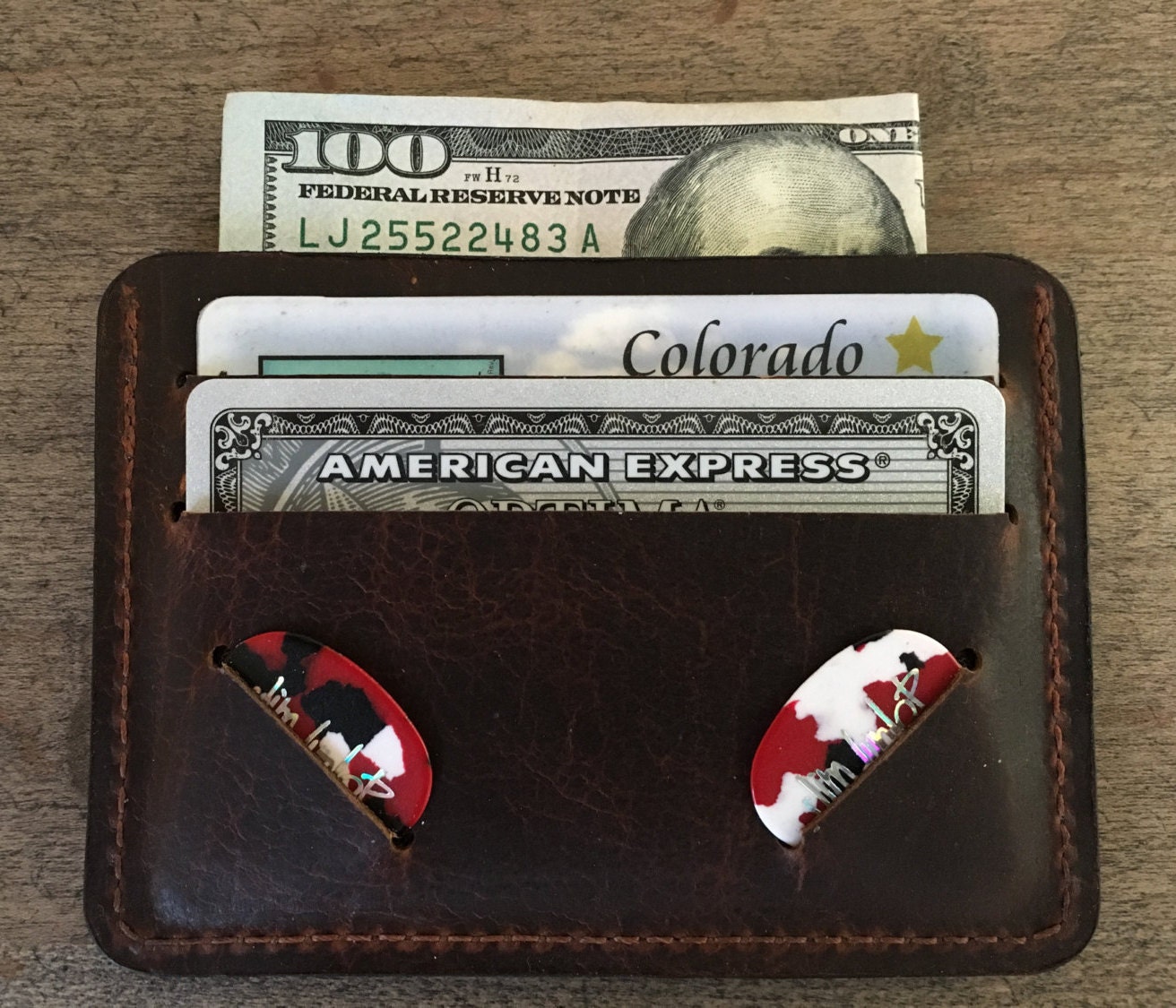 Leather Guitar Pick Wallet