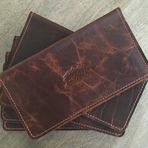 Bison Leather Checkbook Cover - Etsy