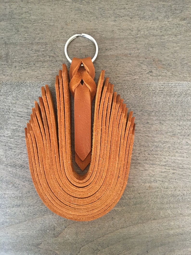 Bison Leather Blood Braided Key Chains - Etsy