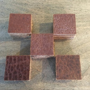 Cow Leather Squares 3/4" set of 50