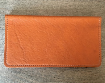 Bison Leather Checkbook Cover