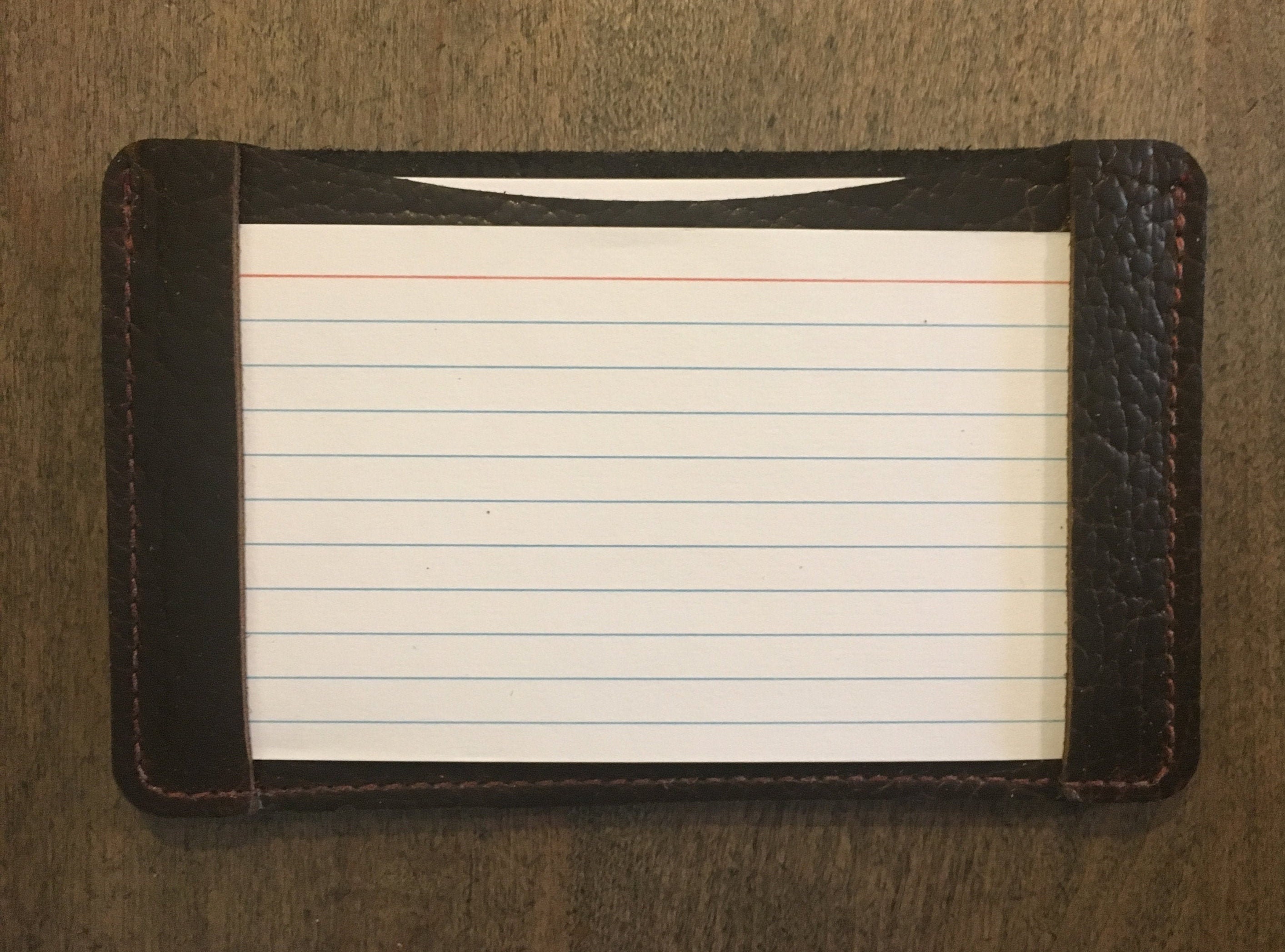 Leather Index Card Holder 3 x 5 Etsy
