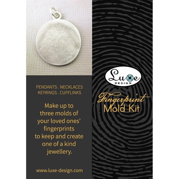 Fingerprint Jewelry TWO PART Mold Kit, Thumb Print Jewelry, Thumbprint Necklace, Finger Print Jewelry, Fingerprint Thumbprint Jewelry