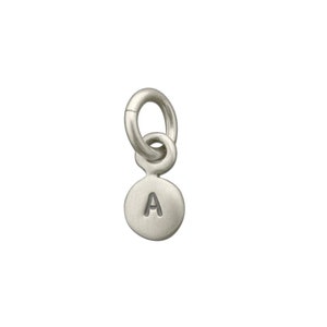 Letter A Initial Charm, Letter A Pendant in Sterling Silver, Monogram Charm, Alphabet Charms A-Z, Number Charms