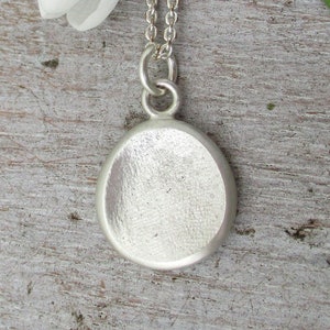 Double Sided Sterling Fingerprint Impression Pendant, Two Person Fingerprint, Reversible Thumb print, Personalized Gifts For Mom