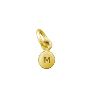 Letter M Initial Charm, Letter M Pendant in Yellow Gold, Rose Gold or White Gold, Monogram Charm, Alphabet Charms A-Z, Number Charms