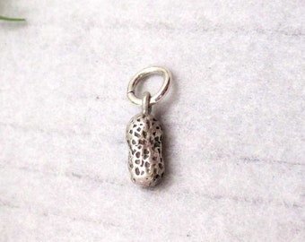 Sterling Silver Little Peanut Charm - Buy 3 Charms get Free Shipping with code 3FREE or spend Fifty Dollars get Free Shipping code 50FREE