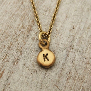 Letter K Initial Charm, Letter K Pendant in Yellow Gold, Rose Gold or White Gold, Monogram Charm, Alphabet Charms A-Z, Number Charms