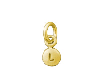 Letter L Initial Charm, Letter L Pendant in Yellow Gold, Rose Gold or White Gold, Monogram Charm, Alphabet Charms A-Z, Number Charms