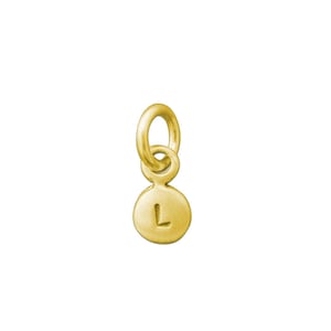 Letter L Initial Charm, Letter L Pendant in Yellow Gold, Rose Gold or White Gold, Monogram Charm, Alphabet Charms A-Z, Number Charms