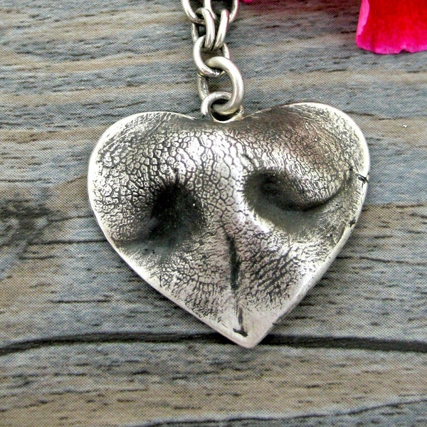 Heart Shaped Dog Nose Pendant Kit, Your Dog's Nose, Dog Memorial Jewelry, Pet Memorial, Dog Nose, Pet Loss Jewelry, Dog Remembrance Charm