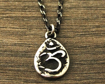 OM Long Amulet Necklace For Men or Women, Aum jewelry, Ohm necklace, Yoga Jewelry, 24&quot;