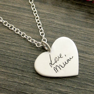 Collar de encanto de escritura a mano real en plata de ley, agregue la escritura a mano de su propio ser querido a nuestros encantos de plata.