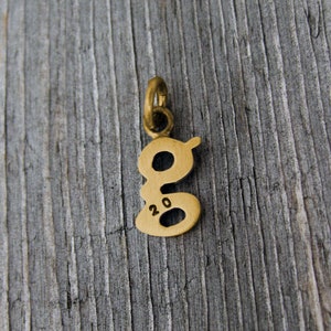 14k Gold Baby Lowercase G Initial Charm, Initial Jewelry, Initial Pendant, Gold Letter, Gold Monogram Charm, Rose Gold G White Gold Initial
