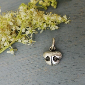 Little Dog Nose Pendant in Sterling, Dog Lover&#39;s Jewelry, Puppy Nose Charm, Dog Remembrance Charm **Not Customizable, comes as shown**