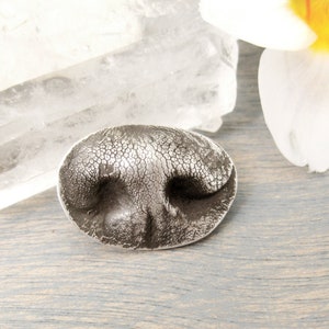 Dog Nose Pin, Silver Dog Nose Coat Pin, Silver Dog Nose Pin Impression Kit, Your Dog's Nose Impression on a Pin, Dog Memorial Jewelry Pin