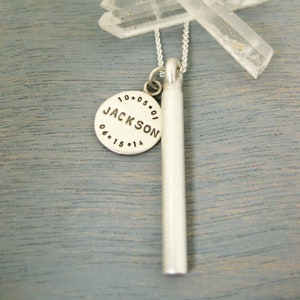 Personalized Name and Dates Memorial Urn Necklace for Ashes, Sterling Silver Cremation Jewelry, Memorial Ash Urn, Cremation Urn, Pet Ashes