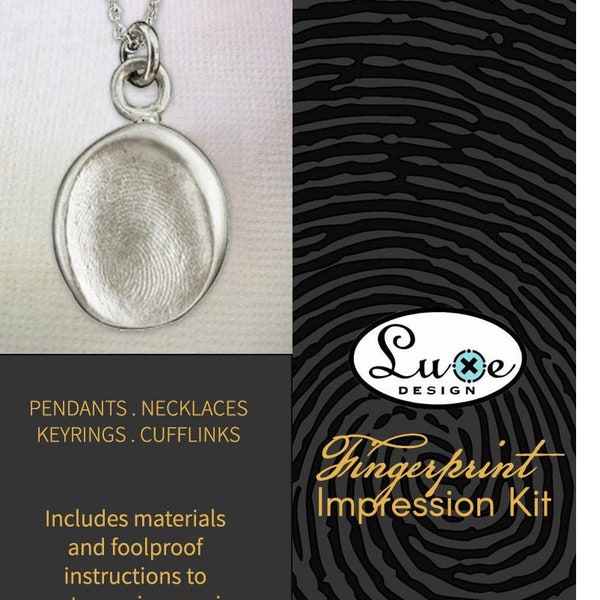 Fingerprint Impression Kit, (Jewelry not included) Make an Impression for Thumb Print Jewelry, Finger Prints Jewelry, Baby Fingerprints