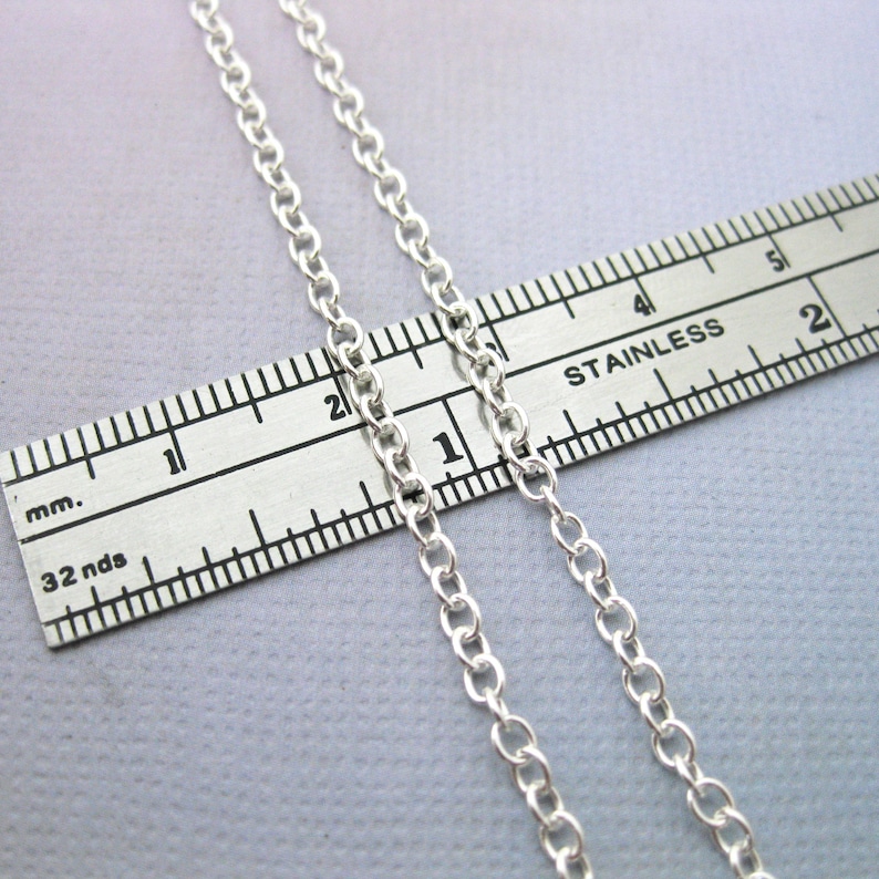 Sterling Silver 2 Mm Cable Chain 16 to 30 Etsy