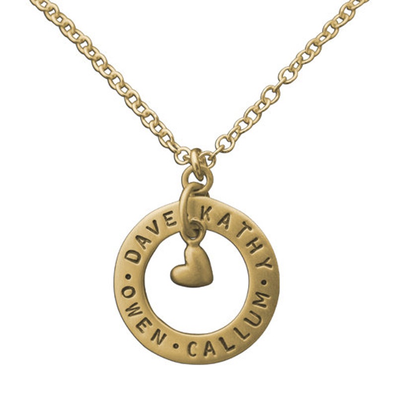 Gold Personalized Names Open Circle Charm