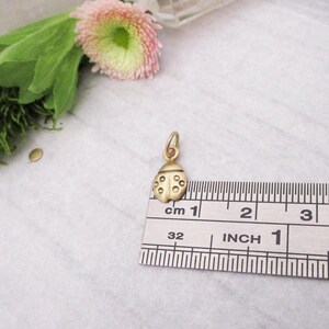 Gold Ladybug Charm, My Little Love Bug Charm in Solid Gold