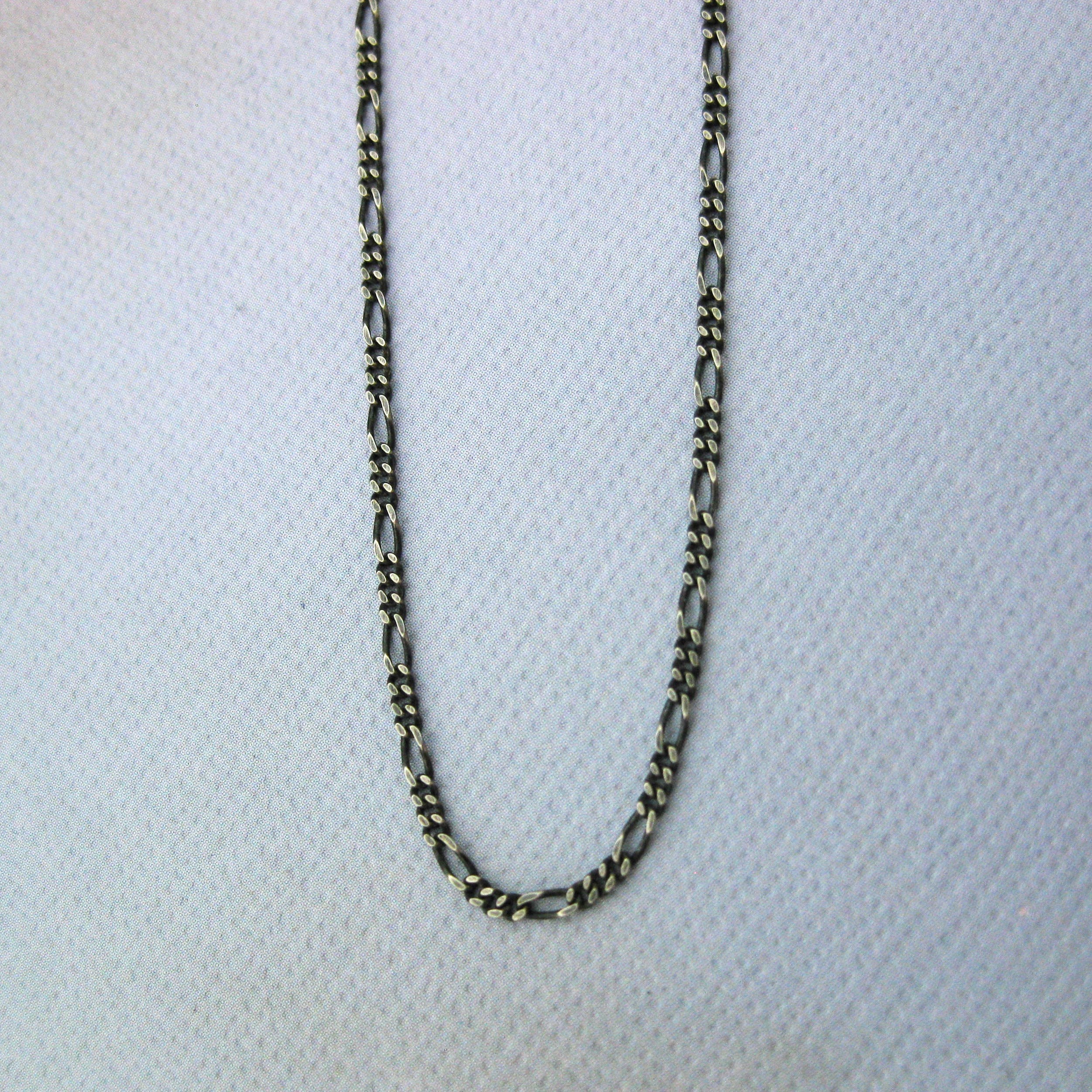 Silver Figaro Chain Etsy Canada