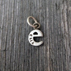 Personalized Baby Lowercase Letter E Initial Charm, Solid Silver or Gold Monogram Charm, Initials Pendant, Name Necklace, Letter Charms