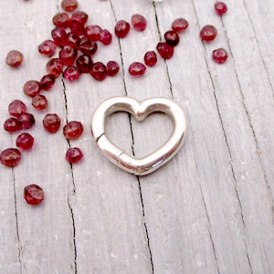 Chiusura a scatto a cuore in argento sterling