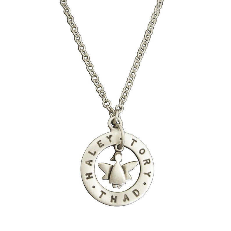 Gold Personalized Names Open Circle Charm