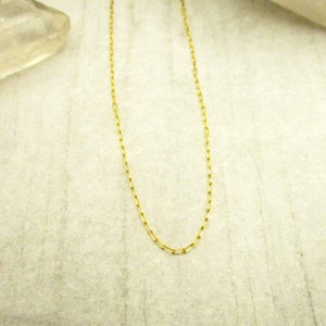 Mini Solid 14k Gold Paperclip Chain