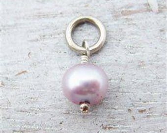 Sterling Silver Large Bead Pink Pearl
