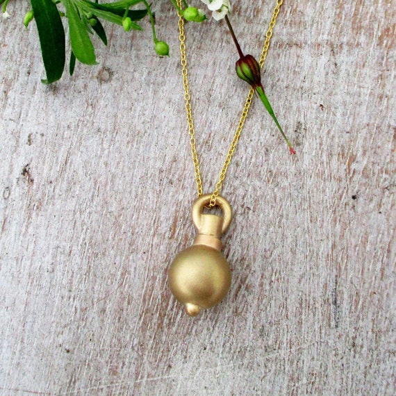14K Gold 10mm Sphere Pendant for Cremation Ashes Memorial Urn for