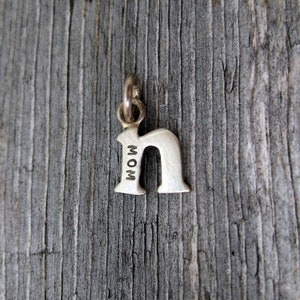 Personalized Baby Lowercase Letter N Initial Charm, Solid Silver or Gold Monogram Charm, Initials Pendant, Name Necklace, Letter Charms