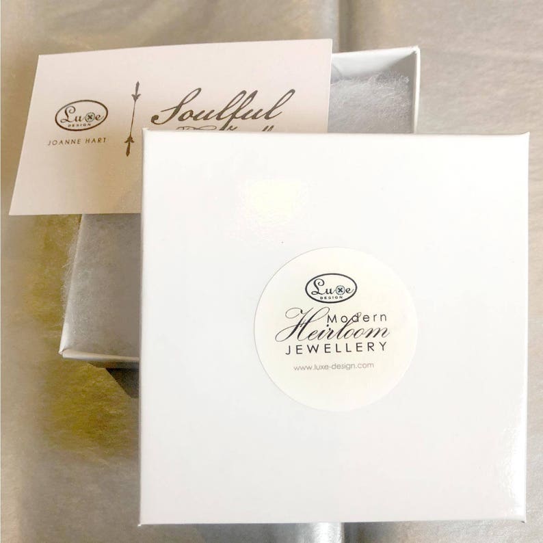 May include: White gift box with a white sticker that says "Lube Design Modern Heirloom Jewellery www.lube-design.com".