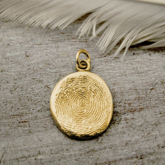 Gold fingerprint hotsell necklace