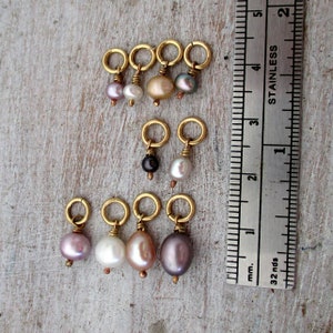 Pink Pearl Charm in Gold, Gold Filled or Silver Finding, 14 Karat Gold Pearl Charm, Rose Gold Pearl Pendant, White Gold Pearl image 2
