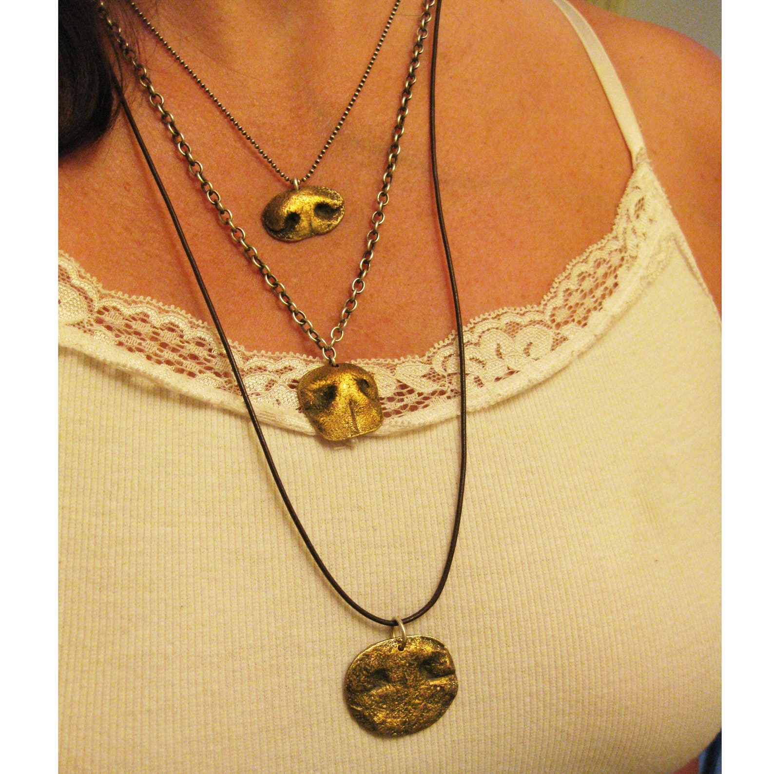 14K Gold Dog Nose Pendant Kit Your Dog's Nose in Gold Etsy